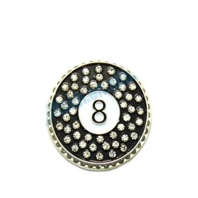 SEDEX 4P Craft Number 8 ball handmade crystal magnetic ball marker necklaces