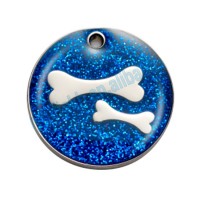 SEDEX 4P Factory Custom round bone design metal  pet id tag pet products