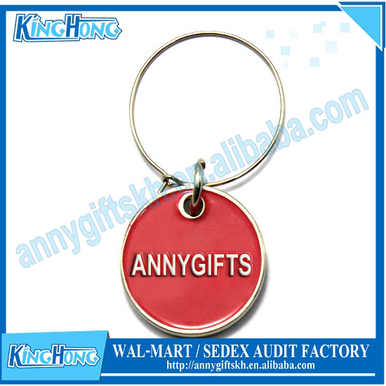 Customized metal wine glass charm accessory maker with own logo design