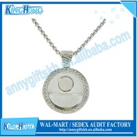 Magnetic blank golf ball marker necklace